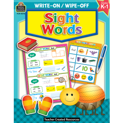 Teacher Created Resources Write-On/Wipe-Off Book, Sight Words, Preschool - Grade 1