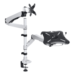 Mount-It MI-75816 Monitor Swiveling Arm Mount, 22"H x 44"W x 4"D, Silver
