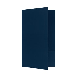LUX Presentation Folders, 9" x 14 1/2", Blue Linen, Pack Of 25 Folders