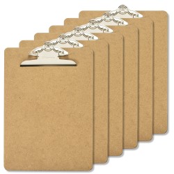 Officemate 83706 Wood Clipboard, Letter Size, Recycled, 6/Pack - 8 1/2" x 11" Sheet Size - Wood - Brown - 6 / Pack