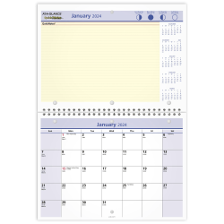 2024 AT-A-GLANCE® QuickNotes Monthly Desk/Wall Calendar, 11" x 8", January to December 2024, PM5028
