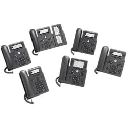 Cisco 6861 IP Phone - Corded - Corded/Cordless - Wi-Fi - Wall Mountable - Charcoal - 4 x Total Line - VoIP - IEEE 802.11n - 1 x Network (RJ-45)