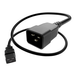 Unirise Power cable - IEC 60320 C20 to IEC 60320 C19 - AC 250 V - 2 ft - black