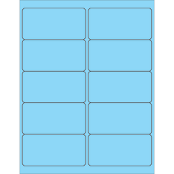 Tape Logic® Permanent Labels, LL178BE, Rectangle, 4" x 2", Pastel Blue, Case Of 1,000