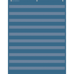 Teacher Created Resources 10 Pocket Chart, 34" x 44", Slate Blue