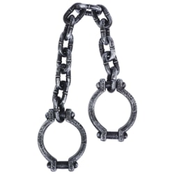 Amscan Shackles On Chain Props, 34" x 4", Gray/Black, Set Of 2 Props