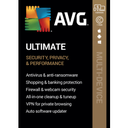 AVG Ultimate Software, For 5 Devices, 1-Year Subscription, For PC/Mac®, Disc