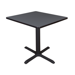 Regency Cain Square X-Base Breakroom Table, 29"H x 30"W x 30"D, Gray, TB3030GY