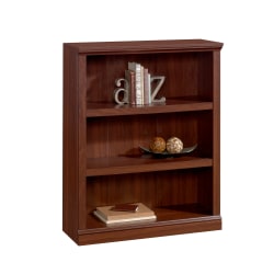 Realspace® Premium Bookcases 44"H 3-Shelf Transitional Bookcase, Cherry