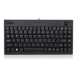 Adesso® AKB-310UB USB Keyboard With Mini Trackball, Black