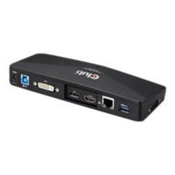 Club 3D SenseVision USB 3.0 4K Docking Station - Docking station - USB - DVI, HDMI, DP - 1GbE