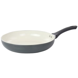 Oster Ridge Valley Aluminum Nonstick Frying Pan, 12", Gray