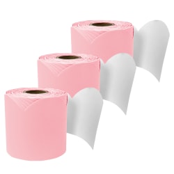 Carson Dellosa Education Rolled Scalloped Bulletin Board Border, Dusty Rose, 65 Feet, Pack Of 3
