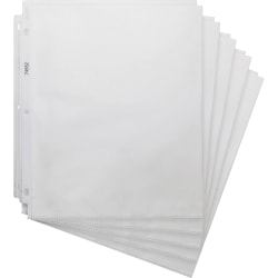 Business Source Heavyweight Sheet Protectors - 3.3 mil Thickness - For Letter 8 1/2" x 11" Sheet - 3 x Holes - Clear - Polypropylene - 200 / Box