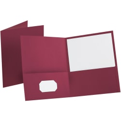Esselte® Letter-Size Twin-Pocket Report Covers, Burgundy, Box Of 25