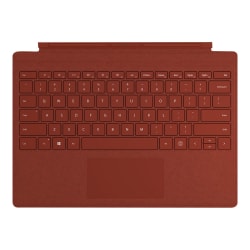 Microsoft Surface Pro Signature Type Cover - Keyboard - with trackpad - backlit - QWERTY - US - poppy red - for Surface Pro (Mid 2017), Pro 3, Pro 4, Pro 6, Pro 7
