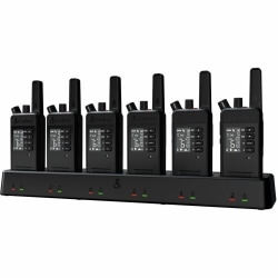 Cobra PERFORMA 450 Business Radios, With Dock Charger, 6-Pack