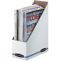 Bankers Box® Stor/File Magazine Files - Letter - White - Cardboard - 12 / Carton