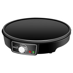 Brentwood® 1,000-Watt 12-In. Electric Nonstick Crepe Pancake Maker & Griddle with Spatula & Spreader, Black, TS-602BK