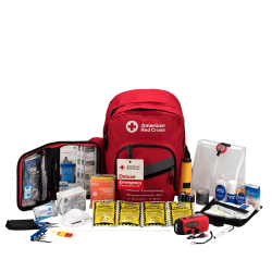 First Aid Only American Red Cross Emergency Deluxe 3-Day Backpack, 17"H x 16"W x 13"D, Set of 184 Pieces
