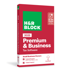 H&R Block Premium & Business Tax Software, 2025, Windows, Download/Product Key