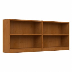 Bush® Furniture Universal Small 30"H 2-Shelf Bookcases, Natural Cherry, Set Of 2 Bookcases, Standard Delivery