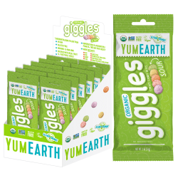 YumEarth Organic Sour Giggles, 2.0 Oz, Box Of 12 Packs