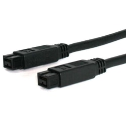 StarTech.com 10 ft 1394b Firewire 800 Cable 9-9 M/M - Male FireWire - Male FireWire - 10ft - Black