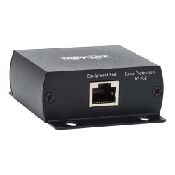 Tripp Lite In-Line PoE Surge Protector for Digital Signage - 1G, IEC Compliant - Surge protector - black - TAA Compliant