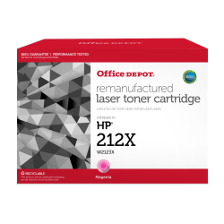 Office Depot Brand® Remanufactured High-Yield Magenta Toner Cartridge Replacement For HP 212X, OD212XM