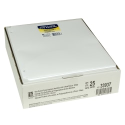 C-Line 2-Pocket Heavyweight Poly Portfolio Folders With 3-Hole Punch, 8-1/2" x 11", White, Pack Of 25 Folders