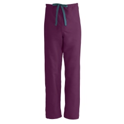 Medline ComfortEase™ Unisex Reversible Drawstring Scrub Pants, 4X, Wine