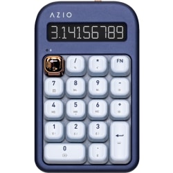 AZIO IZO Number Pad/Standalone Calculator, Blue Switches, Blue Iris, AZI917800F064