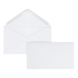 Office Depot® Brand Envelopes, 3-5/8" x 6-1/2", Gummed Seal, White, Box Of 100