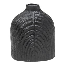 Anji Mountain Tall Vase, 4"H x 6"W x 4"D, Black