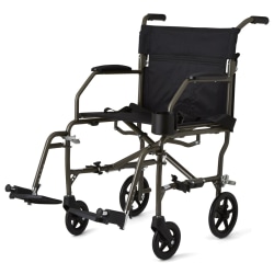 Medline Ultralight Transport Chair, Silver