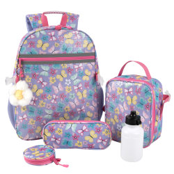 Trailmaker 6-in-1 Backpack Set, Purple Butterfly, Total Qty 1