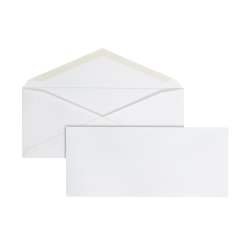 Office Depot® Brand Envelopes, 4-1/8" x 9-1/2", Gummed Seal, White, Box Of 500