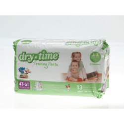 DryTime Disposable Training Pants, X-Large, 4T - 5T, White, 13 Training Pants Per Bag, Case Of 8 Bags