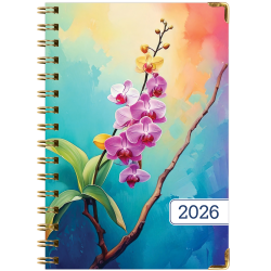 2025-2026 Global Excello Brands Hardcover Fashion Weekly/Monthly Planner, 5-1/2" x 8", Orchid, November 2025 To December 2026