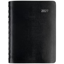 Office Depot Brand Daily Planner, 4" x 6", Black, January 2027 to December 2027, OD71120027