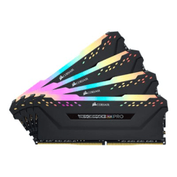 CORSAIR Vengeance RGB PRO - DDR4 - kit - 32 GB: 4 x 8 GB - DIMM 288-pin - 3600 MHz / PC4-28800 - CL18 - 1.35 V - unbuffered - non-ECC - black