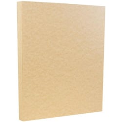 JAM Paper® Card Stock, Brown Parchment, Letter (8.5" x 11"), 65 Lb, Pack Of 100