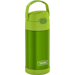 Thermos FUNtainer Water Bottle 12Oz - 12 fl oz - Lime, Green - Stainless Steel, Silicone