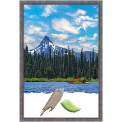 Amanti Art Wood Picture Frame, Opening Size 24" x 36", 26" x 36", Two-Tone Blue Copper