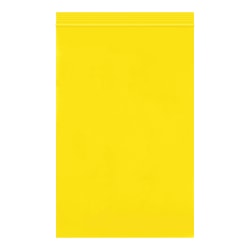 Partners Brand 2 Mil Colored Reclosable Poly Bags, 6" x 9", Yellow, Case Of 1000