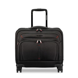 Samsonite® Xenon 4.0 Spinner Nylon Rolling Mobile Office With 15.6" Laptop Pocket And Tablet Pocket, 15-3/8"H x 15-3/4"W x 7-1/8"D, Black