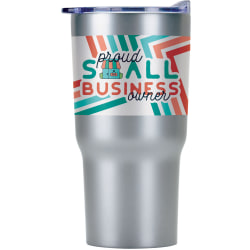 Custom Full-Color Conquest Tumbler, 20 Oz, Silver