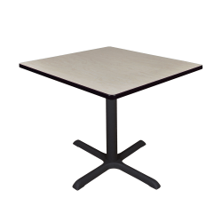 Regency Cain Square X-Base Breakroom Table, 29"H x 42"W x 42"D, Maple/Black