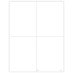 ComplyRight® W-2 Tax Forms, Blank Face With Backer Instructions, 4-Up (Box Format), Laser, 8-1/2" x 11", Pack Of 2,000 Forms